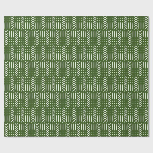 Papier Cadeau Arrow Arrow Boud tissu Design vert (Plat)