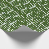 Papier Cadeau Arrow Arrow Boud tissu Design vert (Coin)