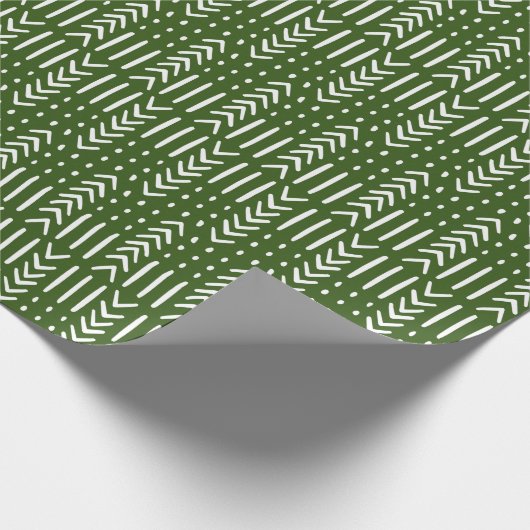 Papier Cadeau Arrow Arrow Boud tissu Design vert (Coin)