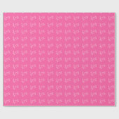 Papier Cadeau Arrow d'amour rose et blanc Saint Valentin (Plat)