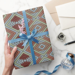 Papier Cadeau Art à motifs de style amérindien du Sud-Ouest