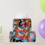 Papier Cadeau Art abstrait à ficelle<br><div class="desc">Envelopper un cadeau unique avec un design urbain abstrait avec l'apparence de jumeaux.</div>