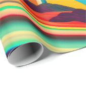 Papier Cadeau Art abstrait Bonnaroo – Inspiré d'un festival mode (Coin rond)