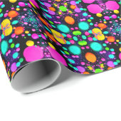 Papier Cadeau art abstrait brillant (Coin rond)