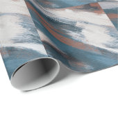 Papier Cadeau Art Abstrait : Brush Strokes Versatile. (Coin rond)