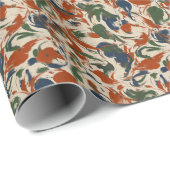 Papier Cadeau Art Abstrait Chaud Motif de peinture couleur de ch (Coin rond)