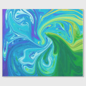 Papier Cadeau Art abstrait coloré (Plat)