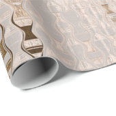 Papier Cadeau art abstrait coloré carrefour géométrique (Coin rond)