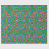 Papier Cadeau Art abstrait de jardin funky (Plat)