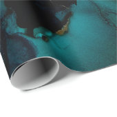 Papier Cadeau Art abstrait de luxe peinture fluide arrière - pla (Coin rond)