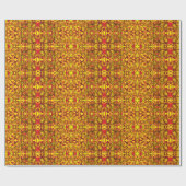 Papier Cadeau art abstrait doré look persan ou moyen-orient (Plat)