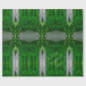 Papier Cadeau Art Abstrait Emerald Green Grey Élégant (Plat)