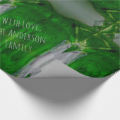 Papier Cadeau Art Abstrait Emerald Green Grey Élégant (Coin)