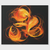 Papier Cadeau Art Abstrait Fireball (Plat)