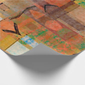 Papier Cadeau art abstrait géométrique bandes horizontales motif (Coin)