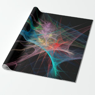 Papier Cadeau Art Abstrait Glace Arc-en-ciel
