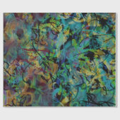 Papier Cadeau Art abstrait griffonné multicolore (Plat)