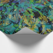 Papier Cadeau Art abstrait griffonné multicolore (Coin)