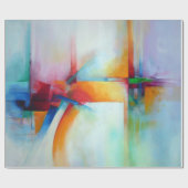 Papier Cadeau Art Abstrait moderne Anniversaire Noël Cool cadeau (Plat)