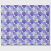 Papier Cadeau Art abstrait moderne bleu et violet (Plat)