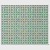 Papier Cadeau Art Abstrait moderne Ressorts floraux Motif vert (Plat)