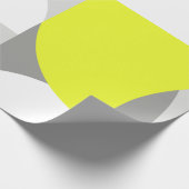 Papier Cadeau Art abstrait motif jaune blanc gris (Coin)
