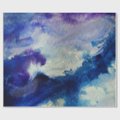 Papier Cadeau Art Abstrait Océan (Plat)