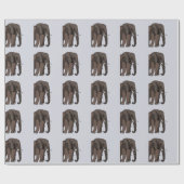 Papier Cadeau Art animal éléphant (Plat)