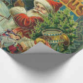 Papier Cadeau Art antique du Père Noël (Coin)