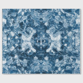 Papier Cadeau Art autochtone tribal Blancs Bleu noir foncé class (Plat)