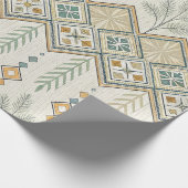 Papier Cadeau Art Botanique Géométrique Motif sans couture (Coin)