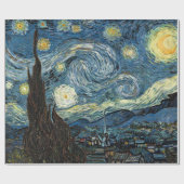 Papier Cadeau Art célèbre, Starry Night, Van Gogh (Plat)