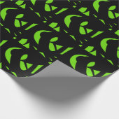 Papier Cadeau Art contemporain vert / Noir (Coin)