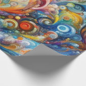 Papier Cadeau Art couleur Abstrait (Coin)