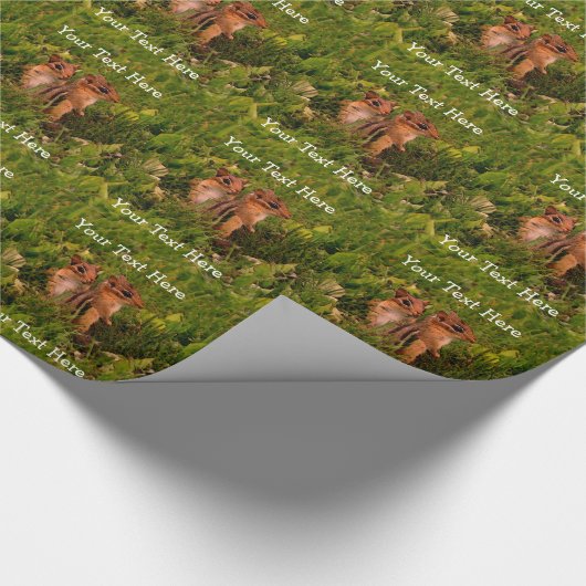 Papier Cadeau Art d'animal de tamia de bébé (Coin)