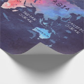 Papier Cadeau art de carte du monde (Coin)