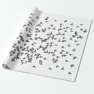 Papier Cadeau Art de chasse de canard de canards en vol -
