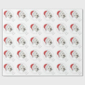 Papier Cadeau Art de chien de Westie de Noël (Plat)