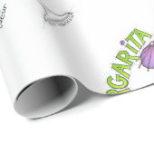 PAPIER CADEAU ART DE COCKTAIL DE RECETTE DE MARGARITA (Coin rond)