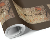 Papier Cadeau Art de la grotte glaciaire (Coin rond)