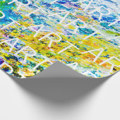 Papier Cadeau Art de la palette de couleurs personnalisable (Coin)