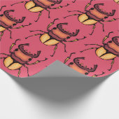 Papier Cadeau Art de l'odeur d'insectes du coléoptère rose (Coin)