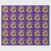PAPIER CADEAU ART DE MARDI GRAS    (Plat)