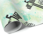 Papier Cadeau Art de mot Jésus (Coin rond)