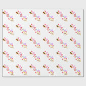 Papier Cadeau Art de nourriture industrielle de pixel (Plat)