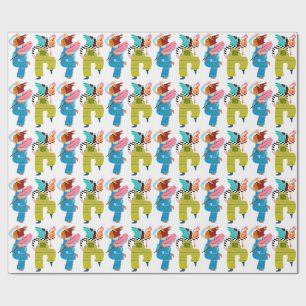 Papier Cadeau Art de personnage moderne en collage de cheval (se