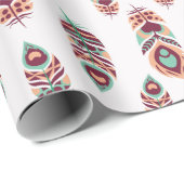 Papier Cadeau Art de plume (Coin rond)