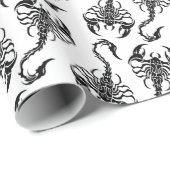 Papier Cadeau Art de scorpion tribal (Coin rond)