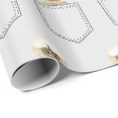 Papier Cadeau Art de singe de poche (Coin rond)