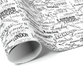 Papier Cadeau Art de souterrain de Londres (Coin rond)